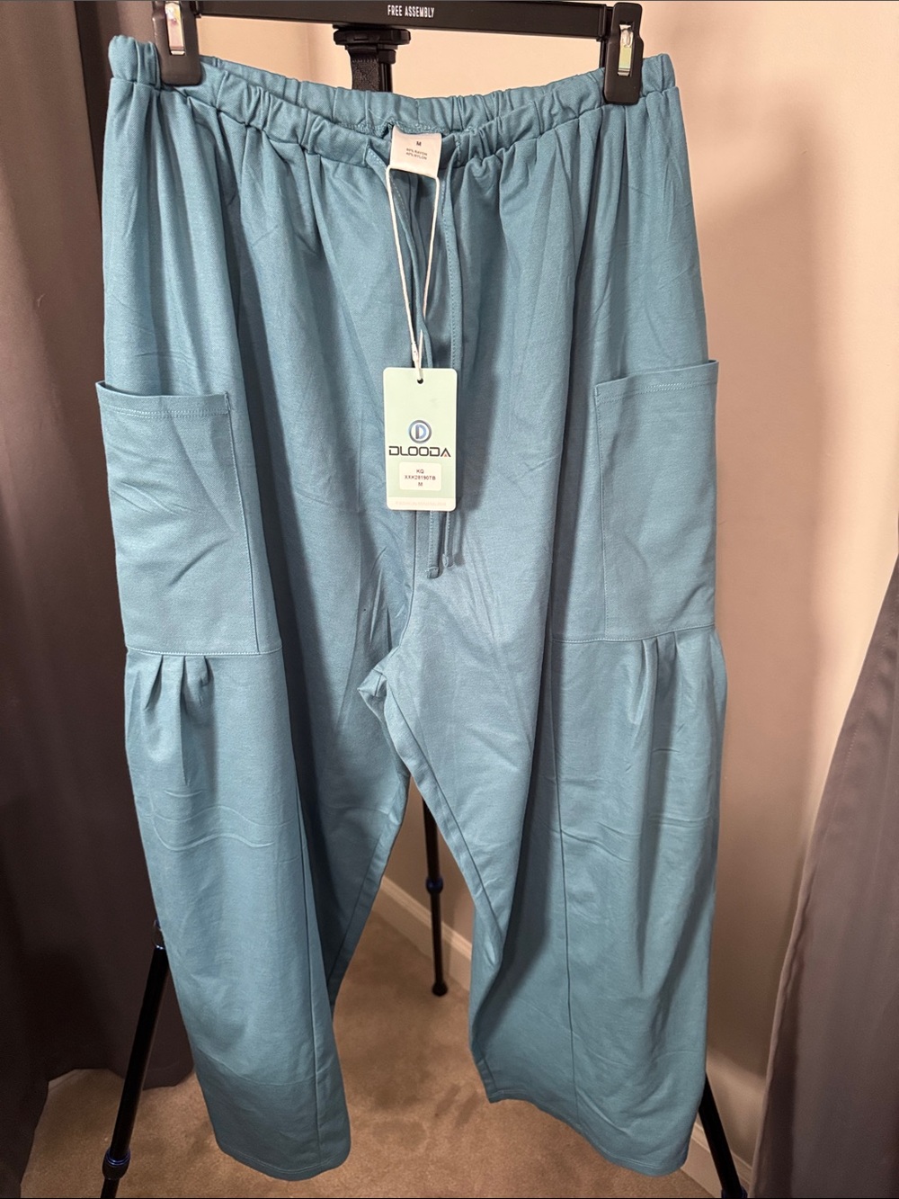 Women’s Wide Leg Pocket Pants in Dusty Blue NWT